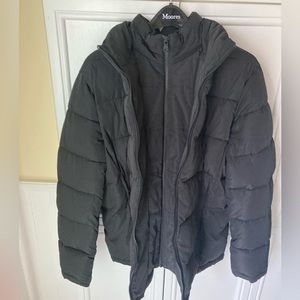 Men’s Calvin Klein double zip puffer jacket Medium Black